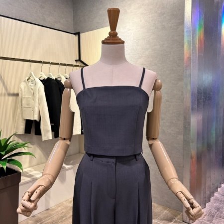 크롭 뷔스티에 블라우스