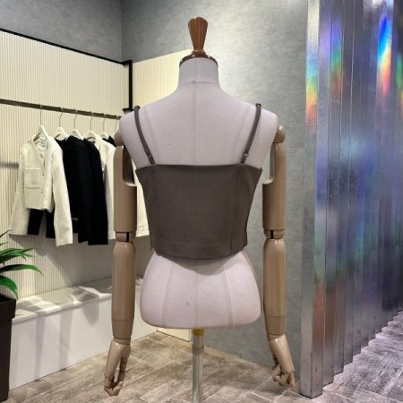 크롭 뷔스티에 블라우스