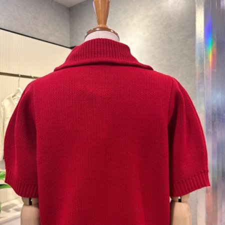 카라 단추 크롭 가디건