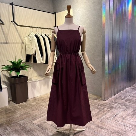 뷔스티에 스트링 포켓 롱 원피스