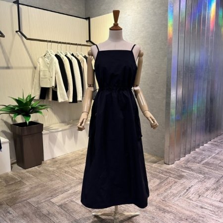 뷔스티에 스트링 포켓 롱 원피스