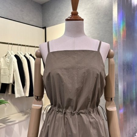 뷔스티에 스트링 포켓 롱 원피스