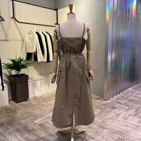 뷔스티에 스트링 포켓 롱 원피스