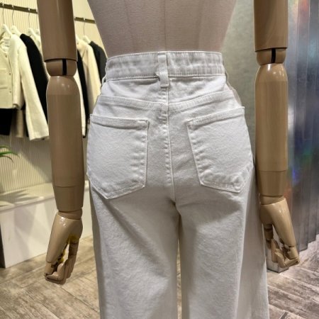 면 혼방 속밴딩 일자 팬츠