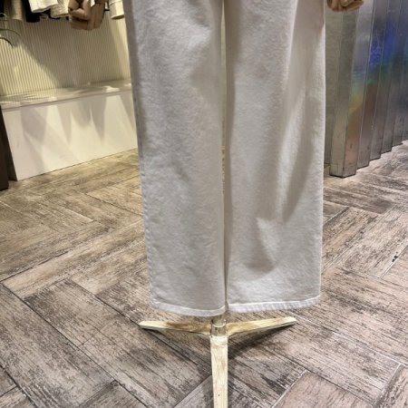 면 혼방 속밴딩 일자 팬츠