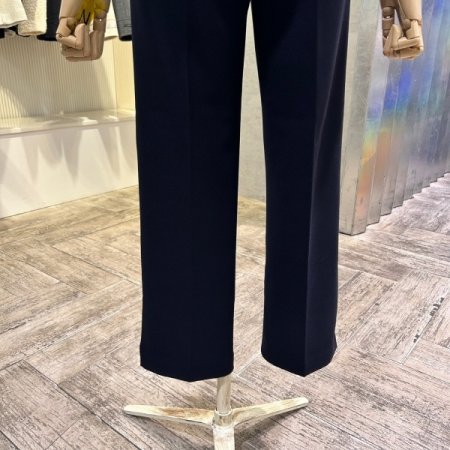 백 밴딩 캐주얼 일자 팬츠