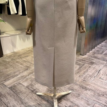 캡소매 다트 라인 셔링 롱 원피스