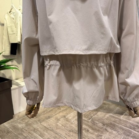 후드 스트링 이중직 점퍼