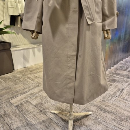 벨티드 박시 면 트렌치 코트