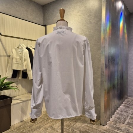 레이스 자수 프릴 블라우스