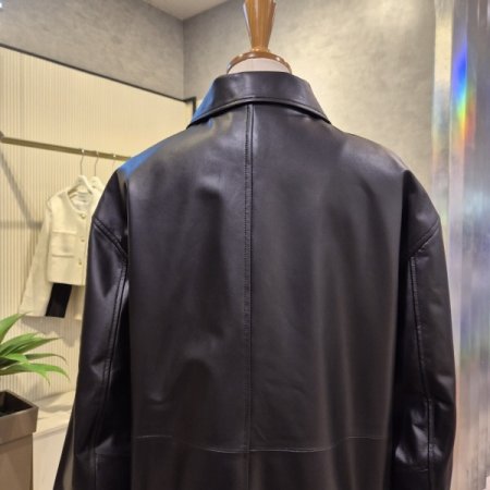 리얼 양가죽 벨트 라이더 재킷