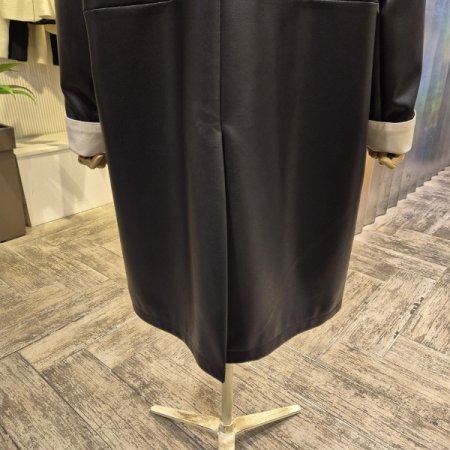 레이크 레더 롱 카라 재킷