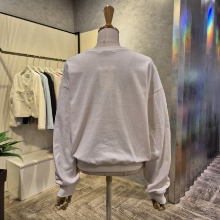 자수 레터링 라운드 티셔츠