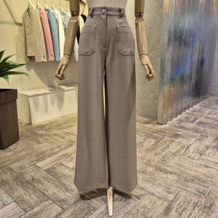 포켓 와이드 정장 팬츠