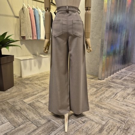 포켓 와이드 정장 팬츠