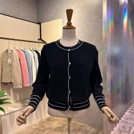 민소매 셋업 라운드 가디건