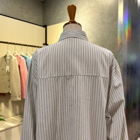 언발 나그랑 스트라이프 박시 셔츠