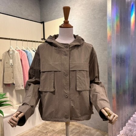 크롭 나그랑 후드 점퍼