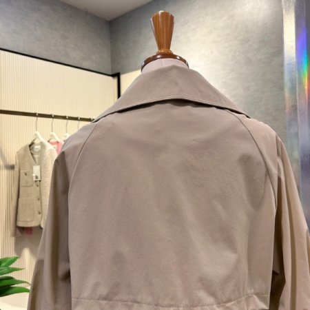 허리 스트링 숏 트렌치 코트
