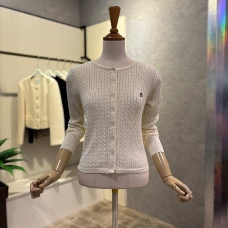 크롭 꽈베기 라인 가디건