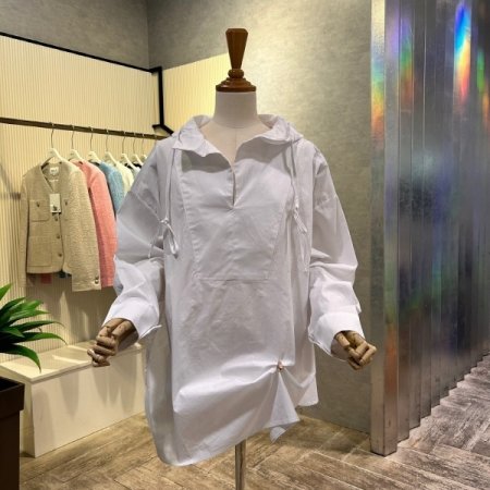 사이드 트임 나그랑 후드 셔츠