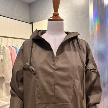 사이드 트임 나그랑 후드 셔츠