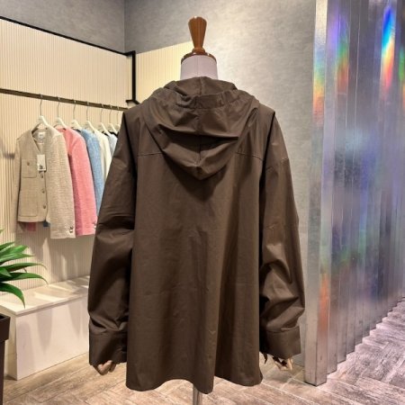 사이드 트임 나그랑 후드 셔츠