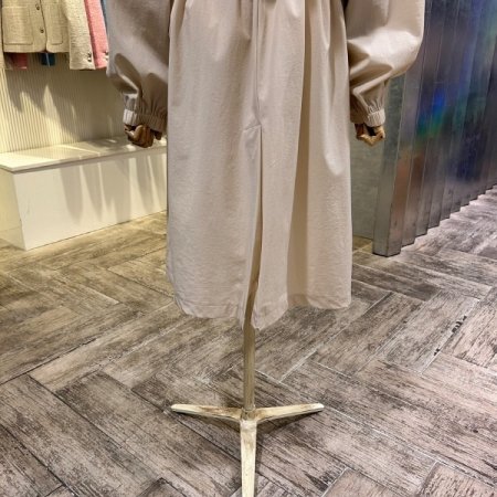 스트링 하이넥 단추 롱 점퍼