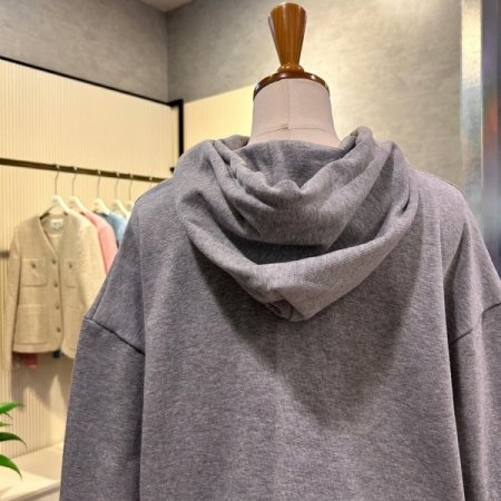 자수 레터링 크롭 후드 티셔츠