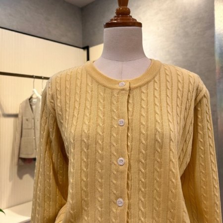 컬러 꽈배기 라운드 가디건