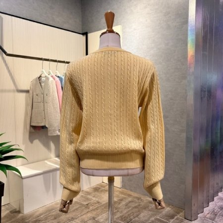 컬러 꽈배기 라운드 가디건