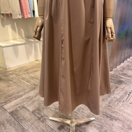 민소매 스트링 플레어 원피스