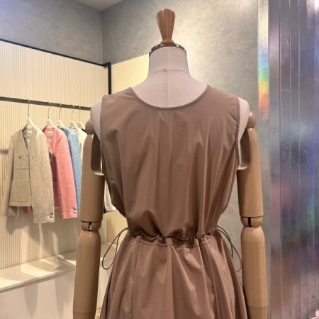 민소매 스트링 플레어 원피스