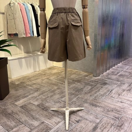 백 밴딩 투턱 반바지