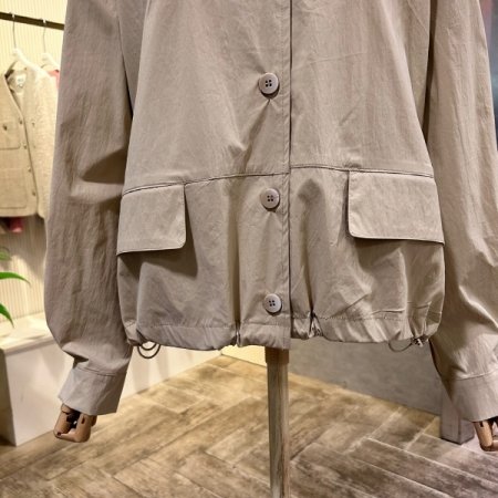 스트링 카라 단추 자켓