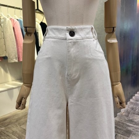 와이드 면 팬츠