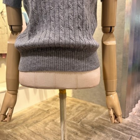 꽈배기 크롭 반팔 니트