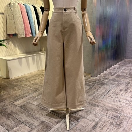 베이직 와이드 면 팬츠