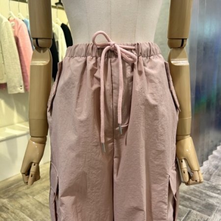 밴딩 카고 와이드 팬츠