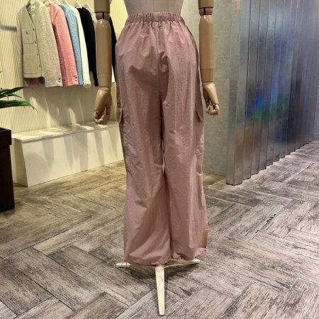 밴딩 카고 와이드 팬츠