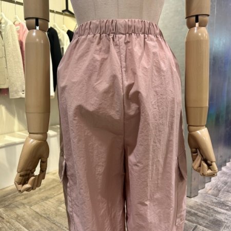 밴딩 카고 와이드 팬츠