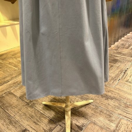 A라인 백 밴딩 면 롱 스커트