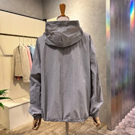 스트링 후드 지퍼 점퍼