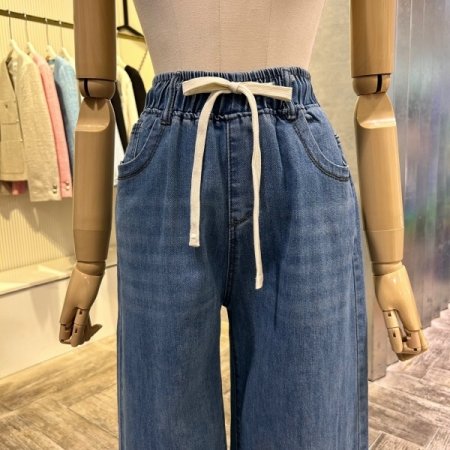 밴딩 워싱 데님 팬츠