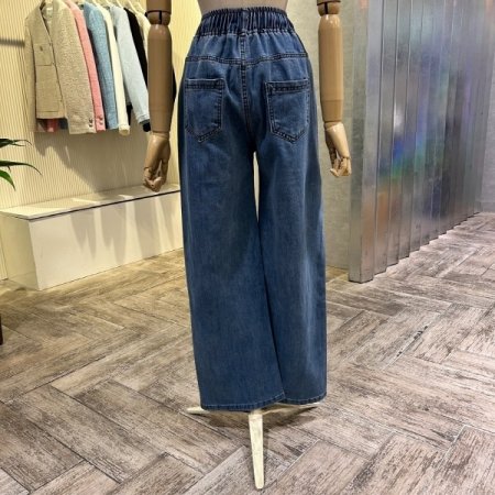 밴딩 워싱 데님 팬츠