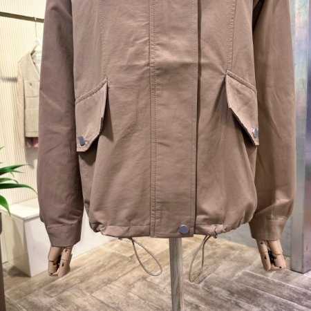 포켓 스트링 후드 점퍼