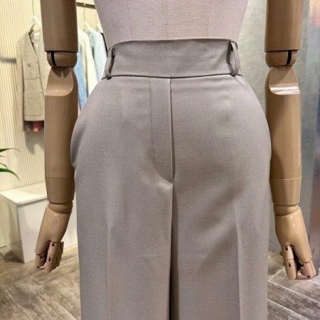 백 밴딩 캐주얼 일자 팬츠