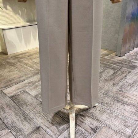 백 밴딩 캐주얼 일자 팬츠