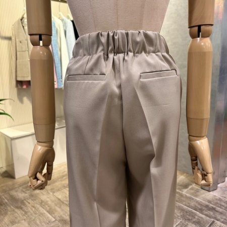 백 밴딩 캐주얼 일자 팬츠