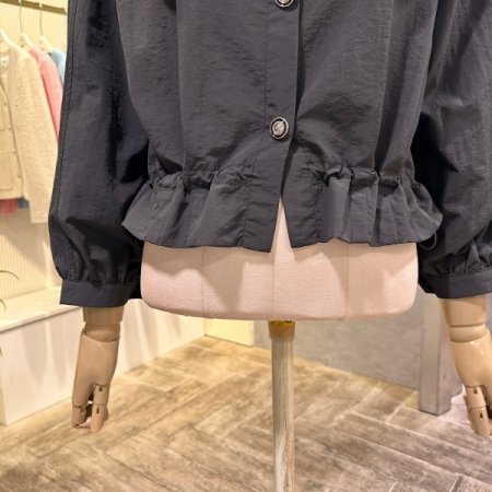 스트링 카라 단추 셋업 자켓